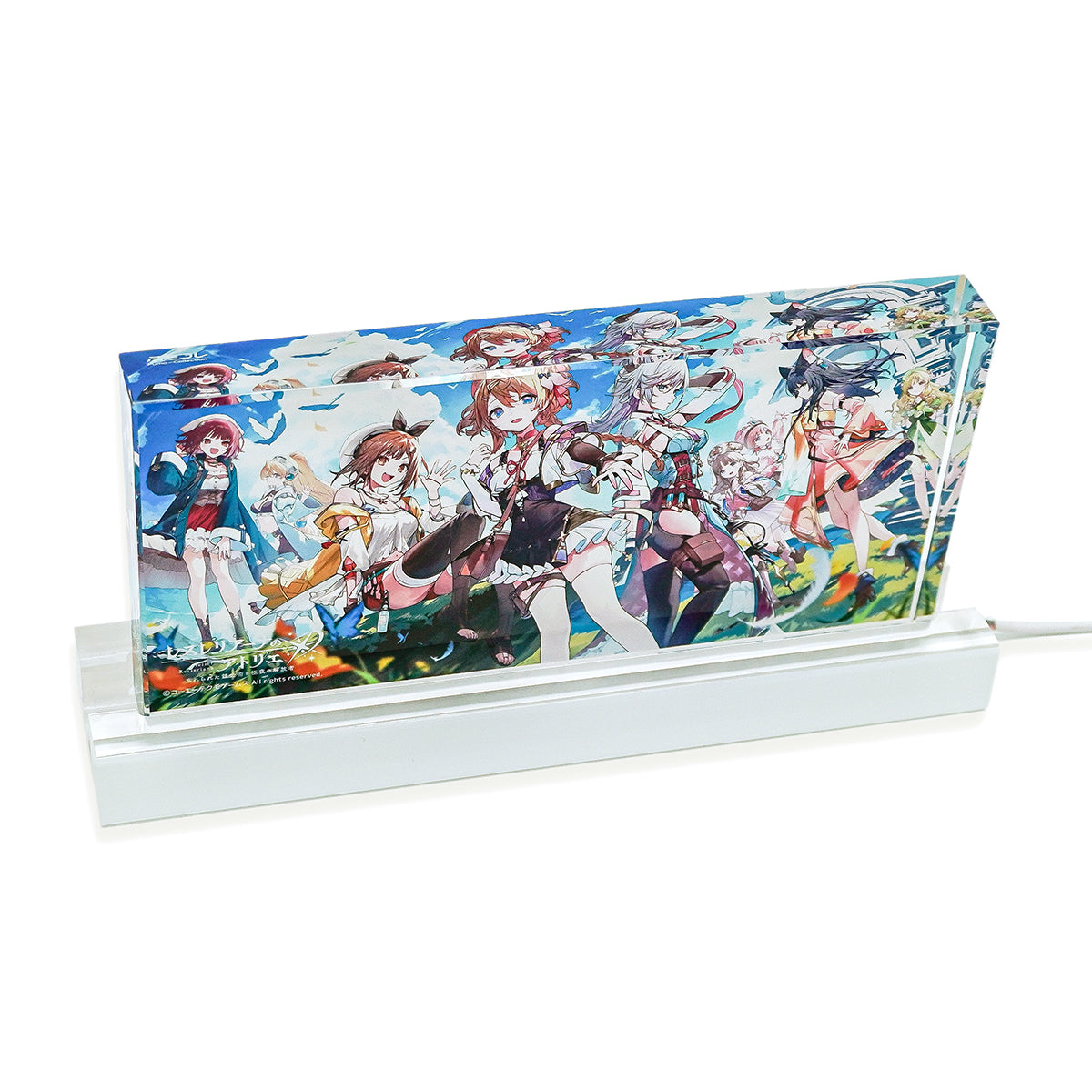 FumoColle x Atelier Lesleyana Acrylic Block with LED Stand - Group Picture of All the Main Characters