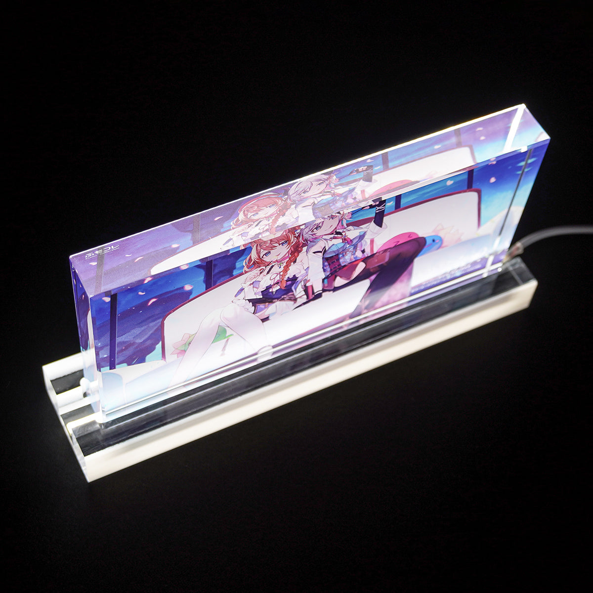 FumoColle x Atelier Lesleriana Acrylic Block with LED Stand Lesna & Valeria