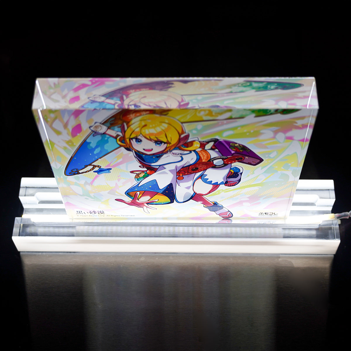 ふもコレ × 黒い砂漠 LEDスタンド付きアクリルブロック シャイ