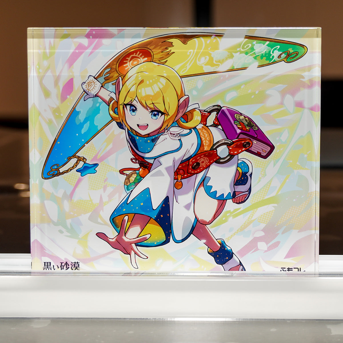 ふもコレ × 黒い砂漠 LEDスタンド付きアクリルブロック シャイ