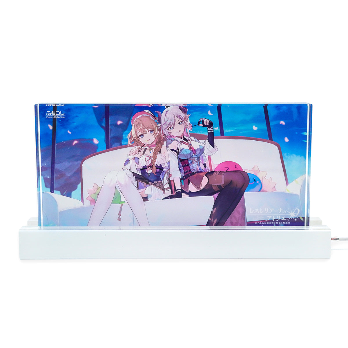 ふもコレ × レスレリアーナのアトリエ LEDスタンド付きアクリルブロック  レスナ&ヴァレリア
