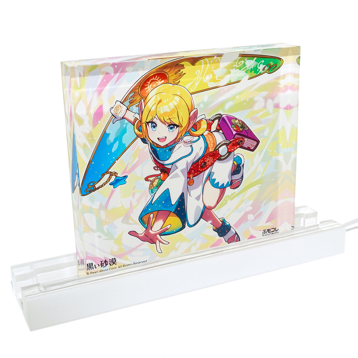 ふもコレ × 黒い砂漠 LEDスタンド付きアクリルブロック シャイ