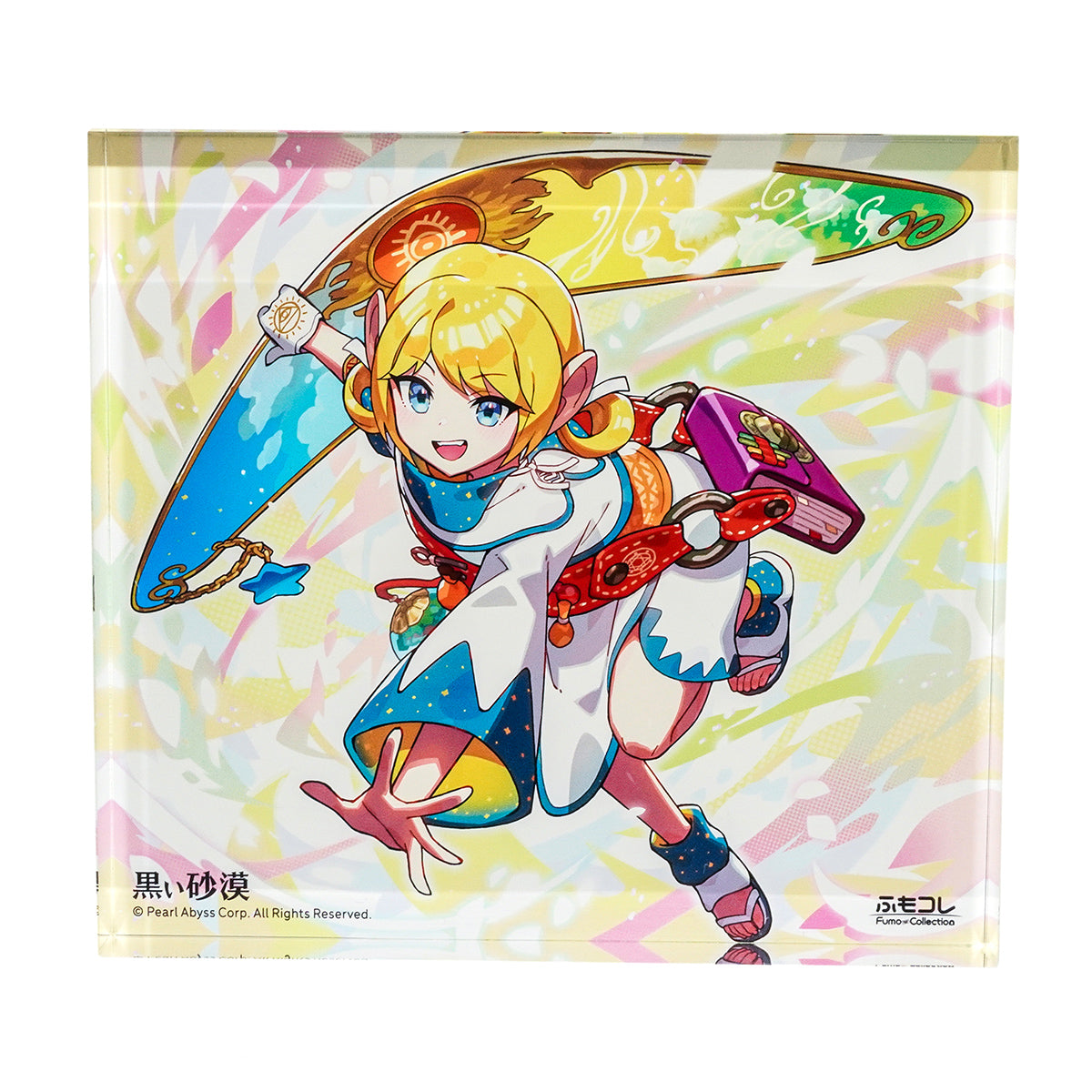 ふもコレ × 黒い砂漠 LEDスタンド付きアクリルブロック シャイ