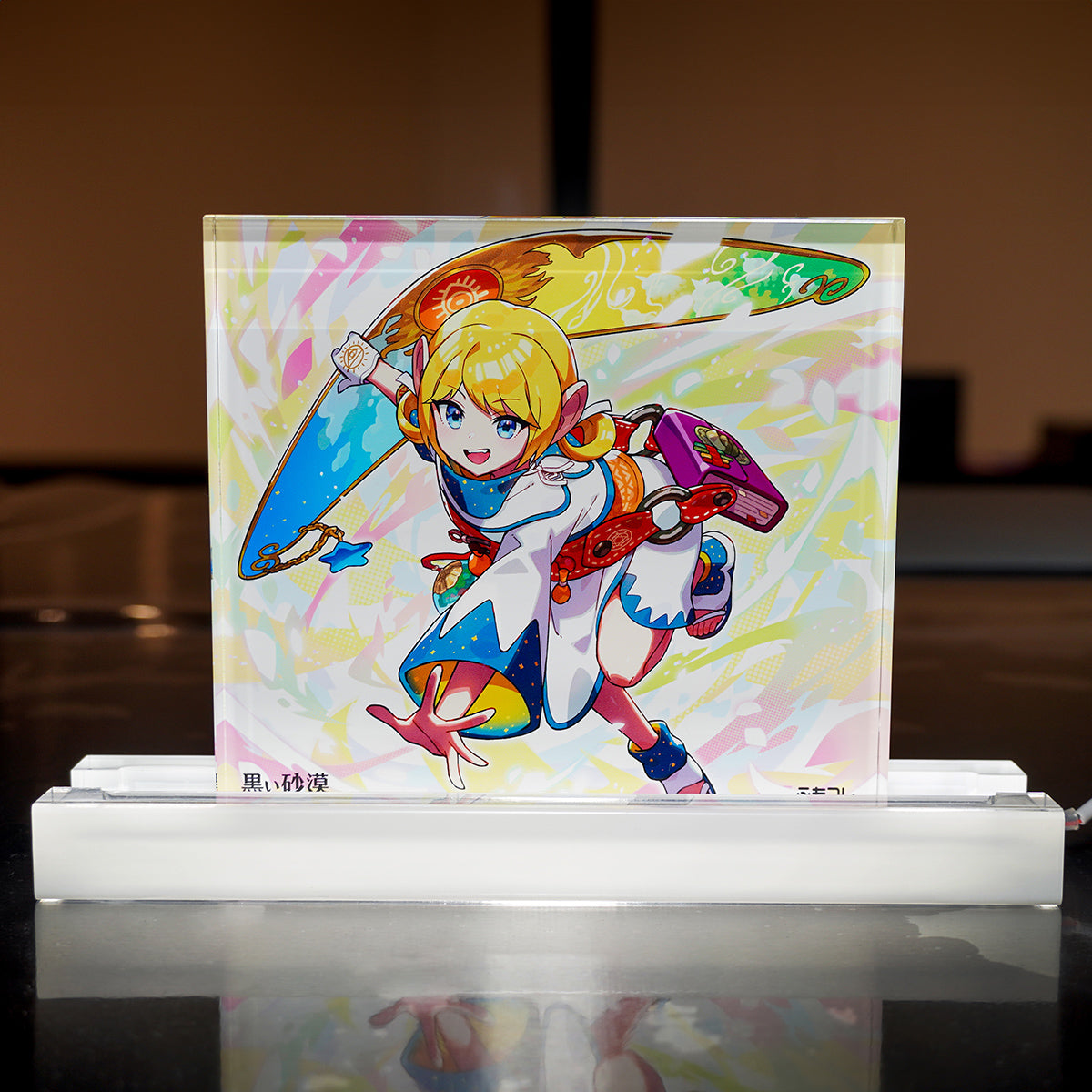 ふもコレ × 黒い砂漠 LEDスタンド付きアクリルブロック シャイ