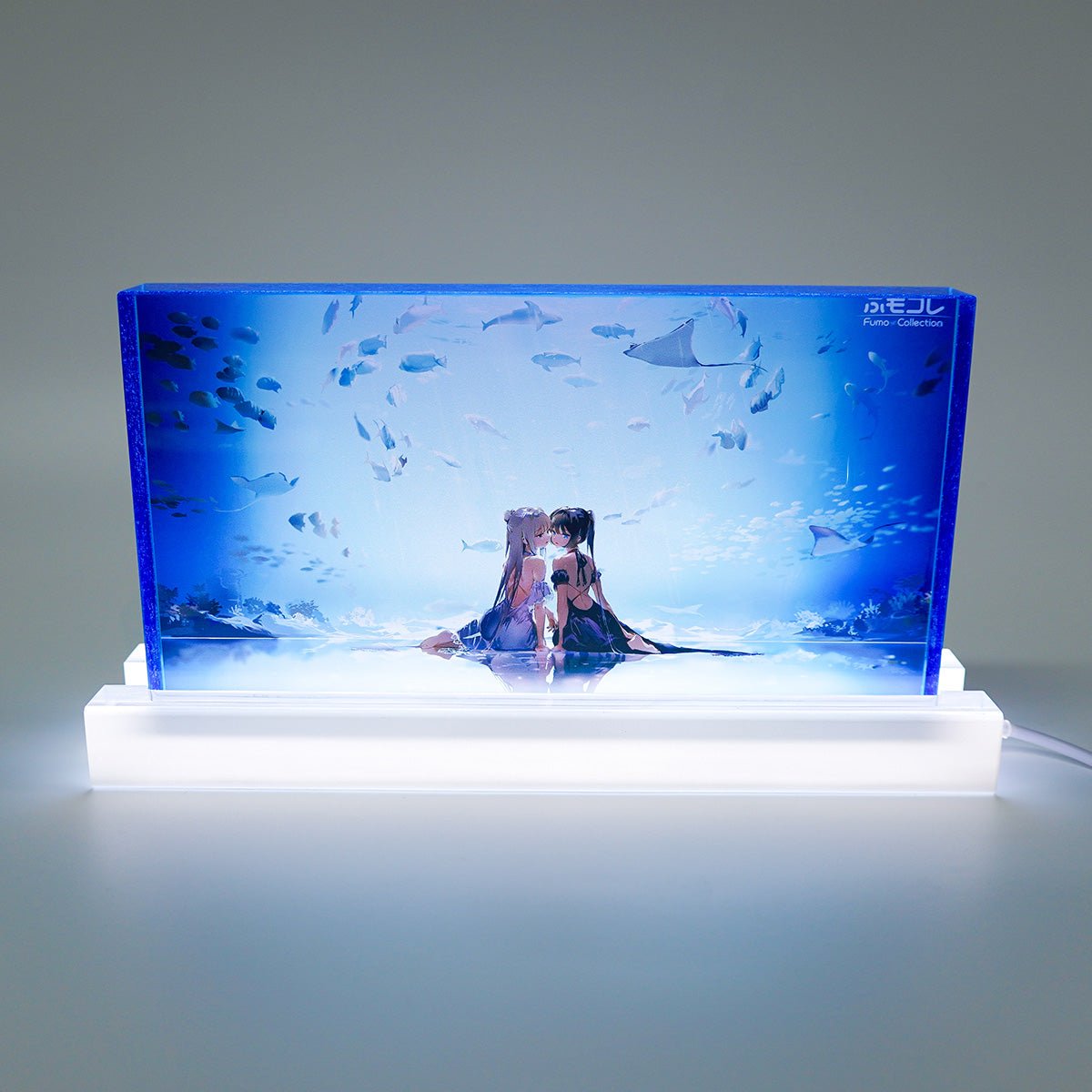 FumoColle x Anmi Acrylic Block with LED Stand - Aquarium Love -