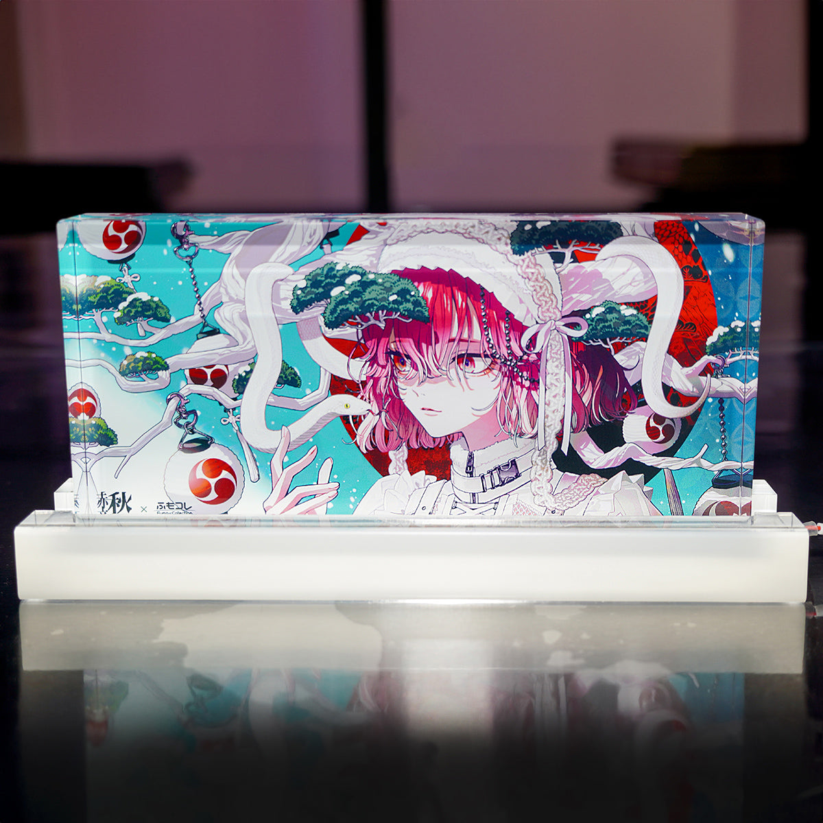ふもコレSEASONS × 秋赤音 LEDスタンド付きアクリルブロック 24冬