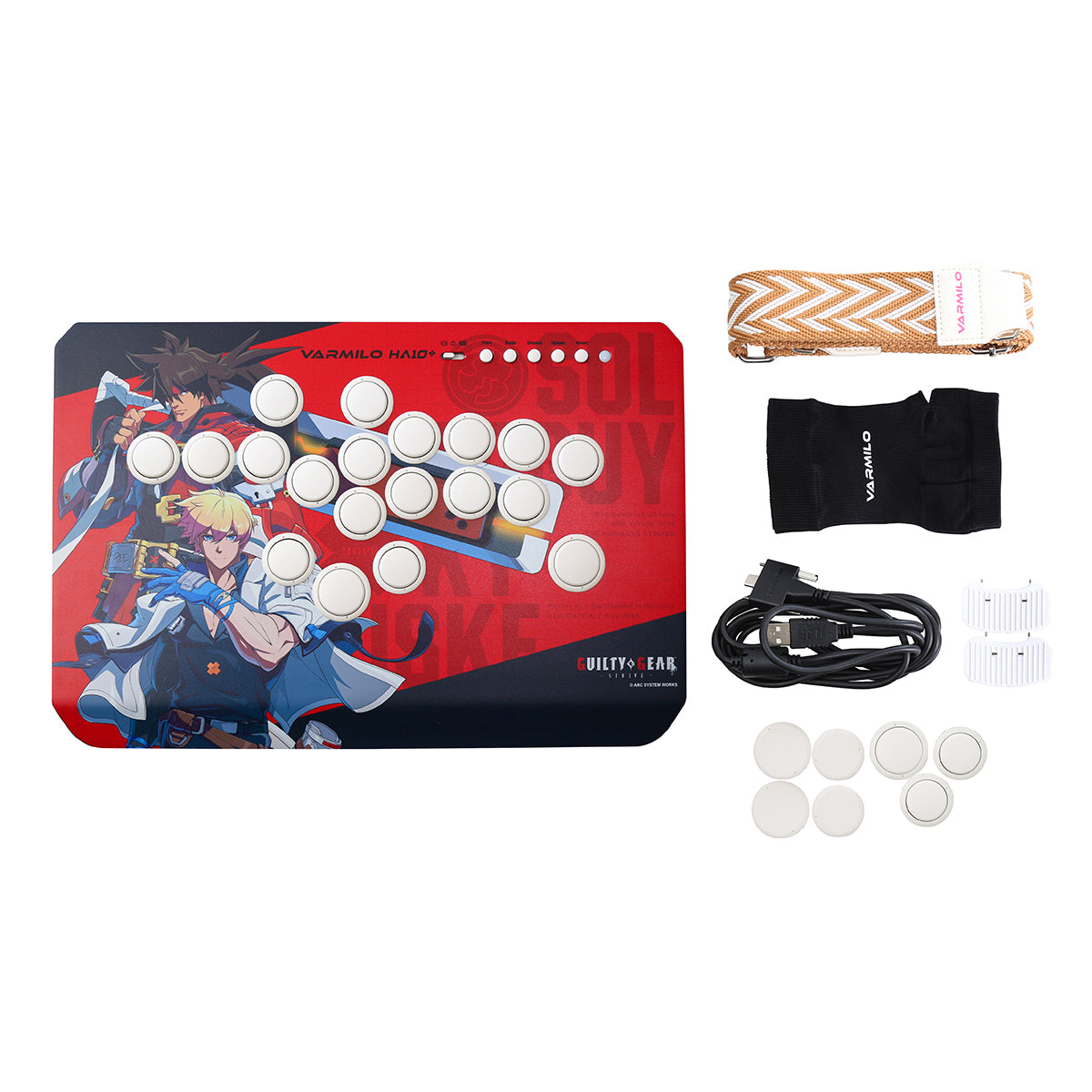 GUILTY GEAR -STRIVE- × ふもコレ レバーレスコントローラー ソル&カイ(VARMILO HA10+)