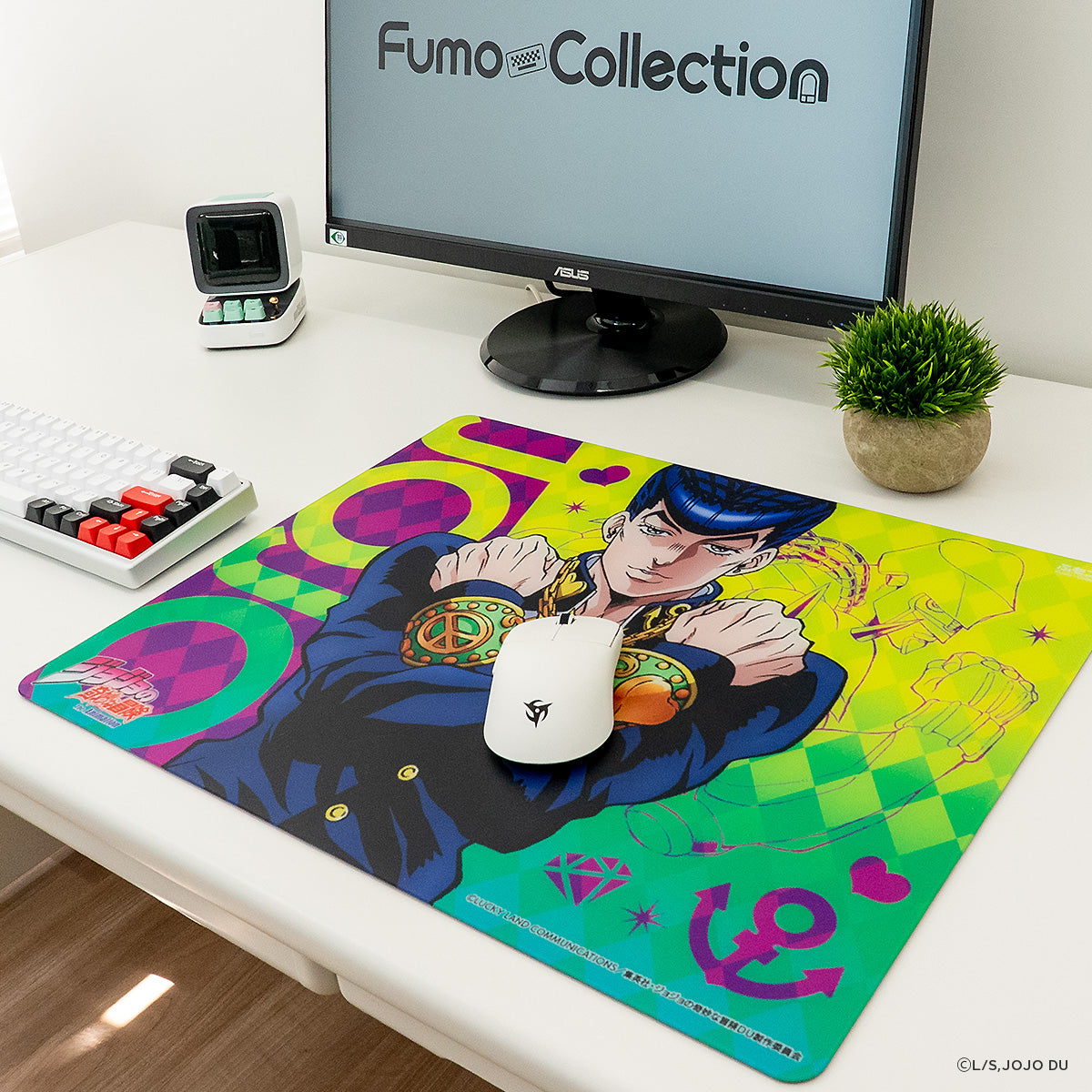 ジョジョの奇妙な冒険 ダイヤモンドは砕けない コラボレーション ガラスマウスパッド Dream Gamer 浮【他商品との同梱不可】