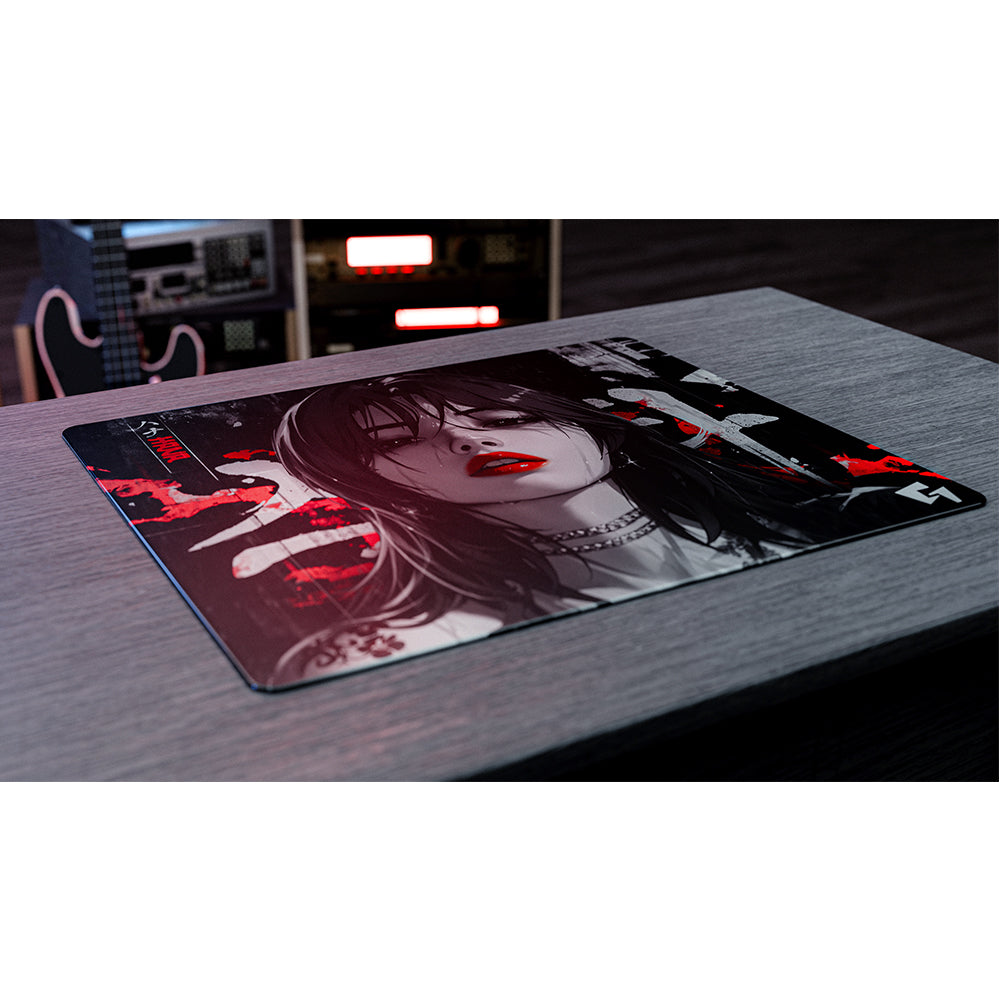 GLSSWRKS Hana Premium Glass Mousepad, International Edition, 490x420mm (Cannot be shipped with other products)