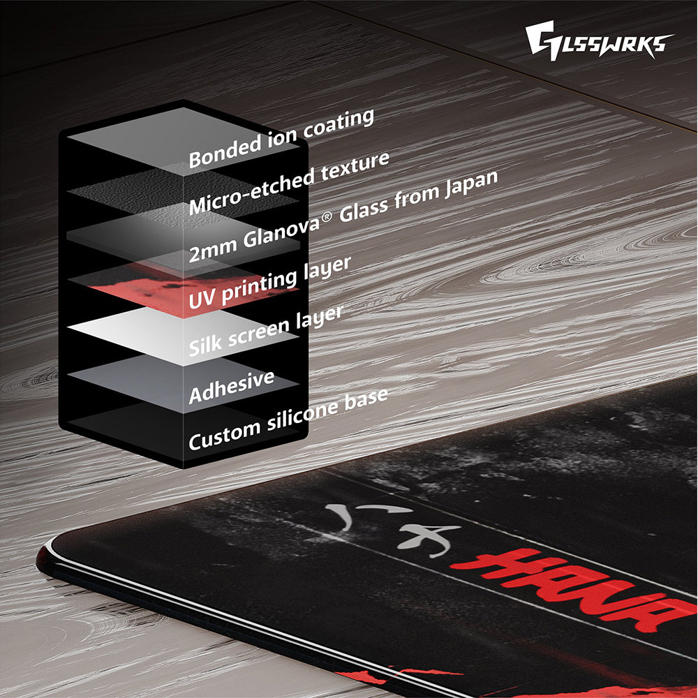 GLSSWRKS Hana Premium Glass Mousepad Japan Edition 560x480mm (Cannot be shipped with other products)