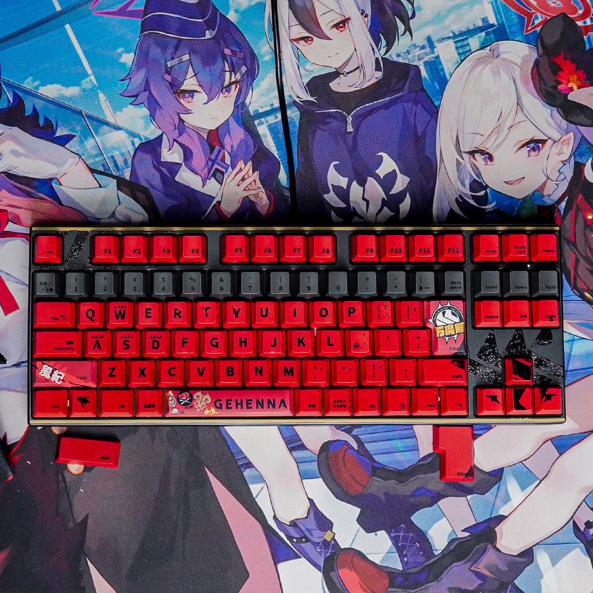 ふもコレ×ブルーアーカイブ キーボード ゲヘナ学園 日本語配列