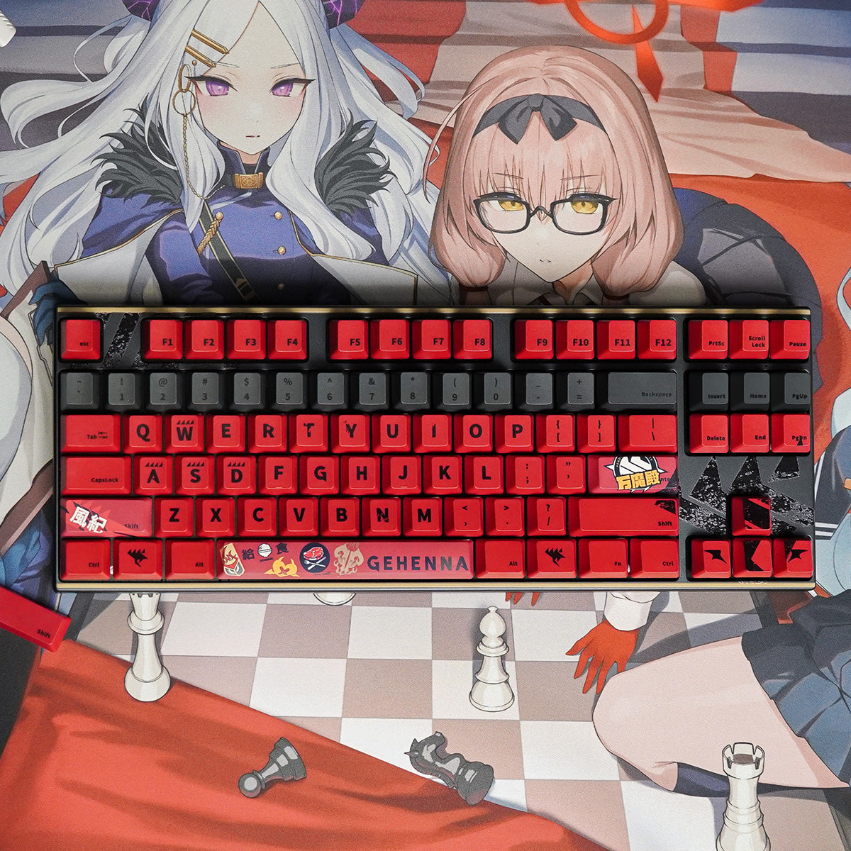 FumoColle x Blue Archive Keyboard Gehenna Gakuen English Layout