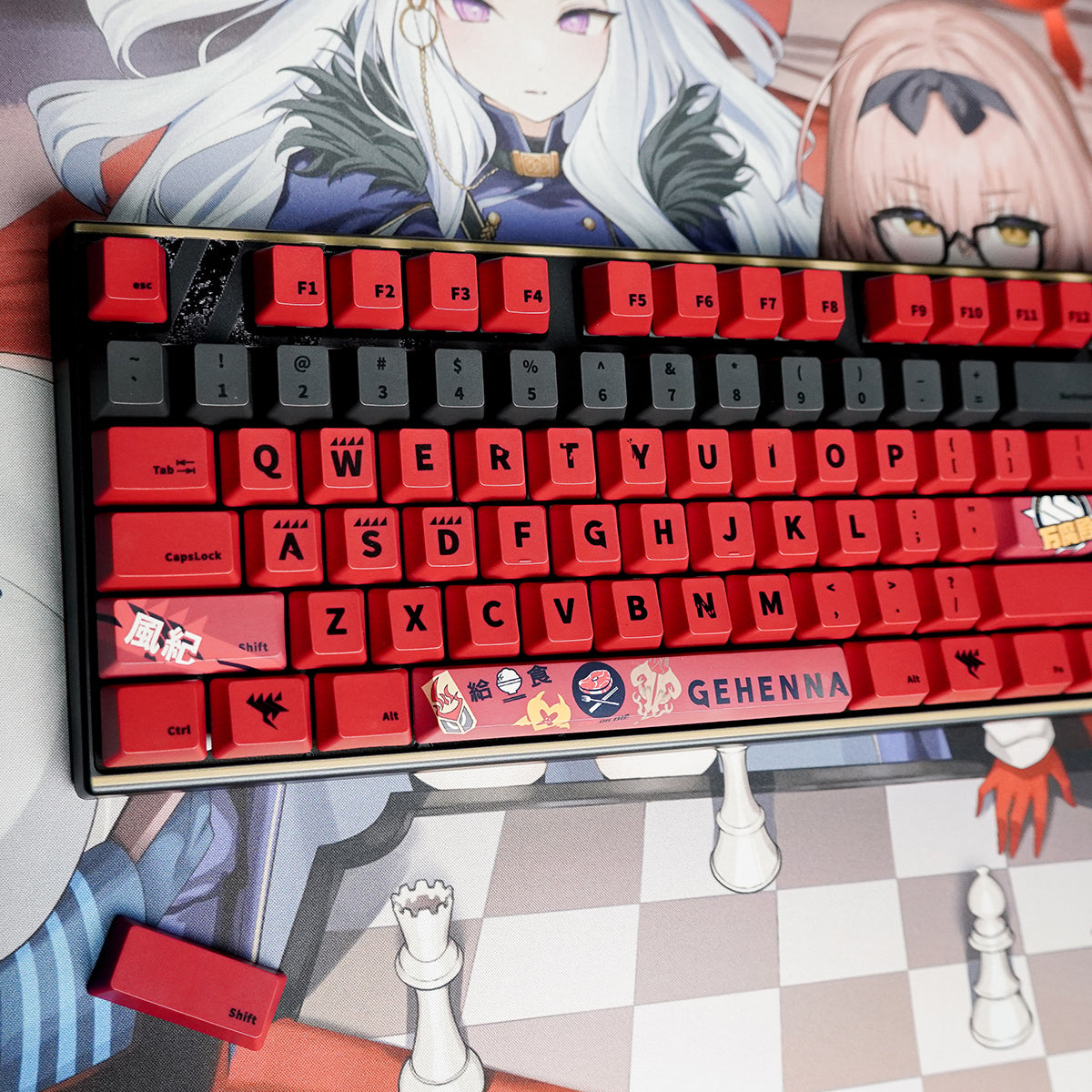 FumoColle x Blue Archive Keyboard Gehenna Gakuen English Layout