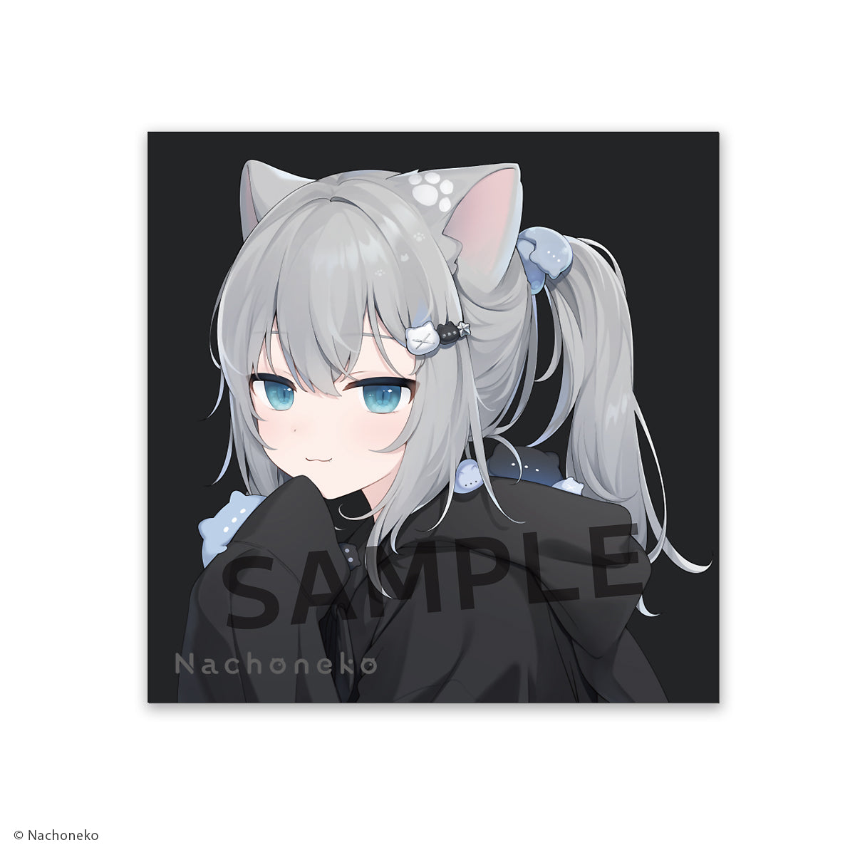 Nachoneko × ふもコレ ゲーミングマウスパッド Black (ベースモデル X-raypad Unique Heavy Bee S)