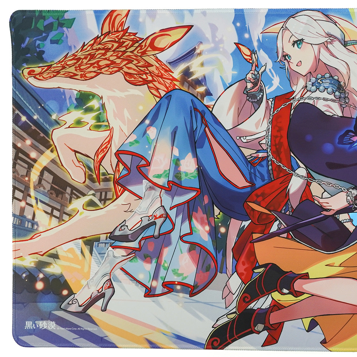 ふもコレ × 黒い砂漠 ゲーミングマウスパッド メグ&ウサ 2XL