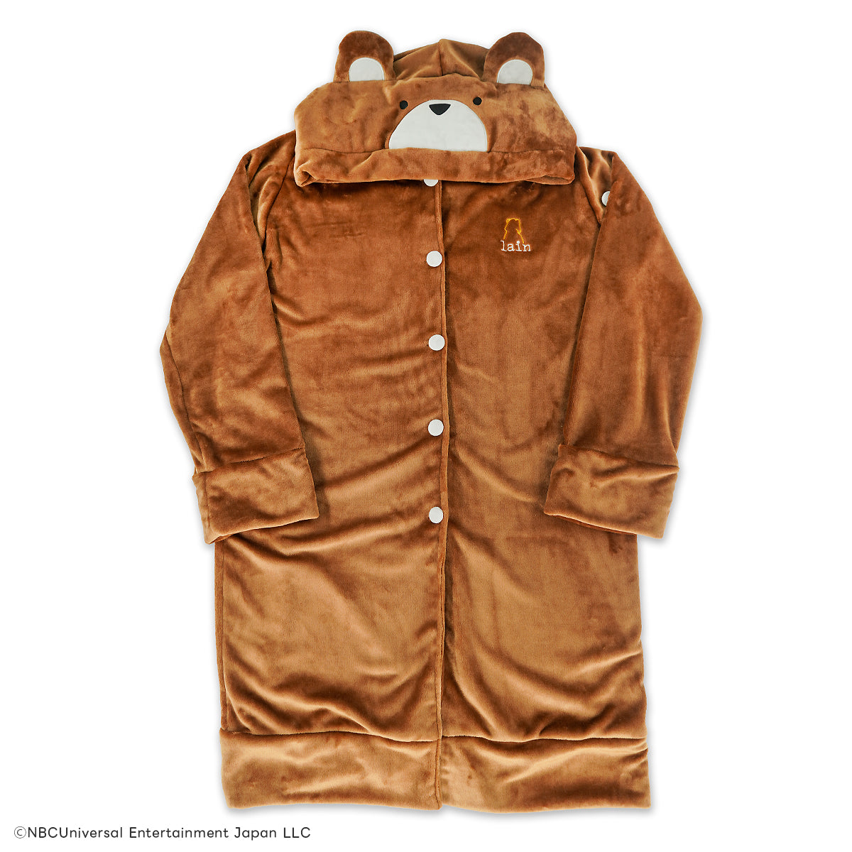 serial experiments lain × ふもコレ 玲音のクマパジャマモチーフ着る毛布