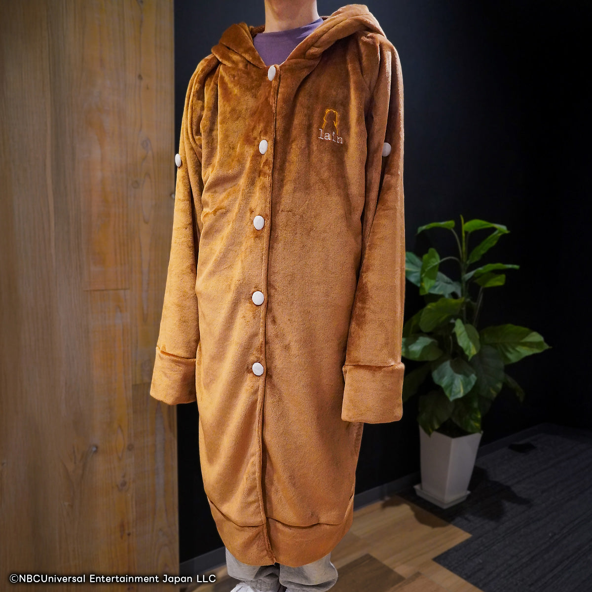 serial experiments lain × ふもコレ 玲音のクマパジャマモチーフ着る毛布