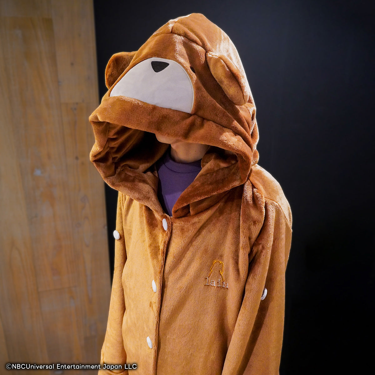 serial experiments lain × ふもコレ 玲音のクマパジャマモチーフ着る毛布