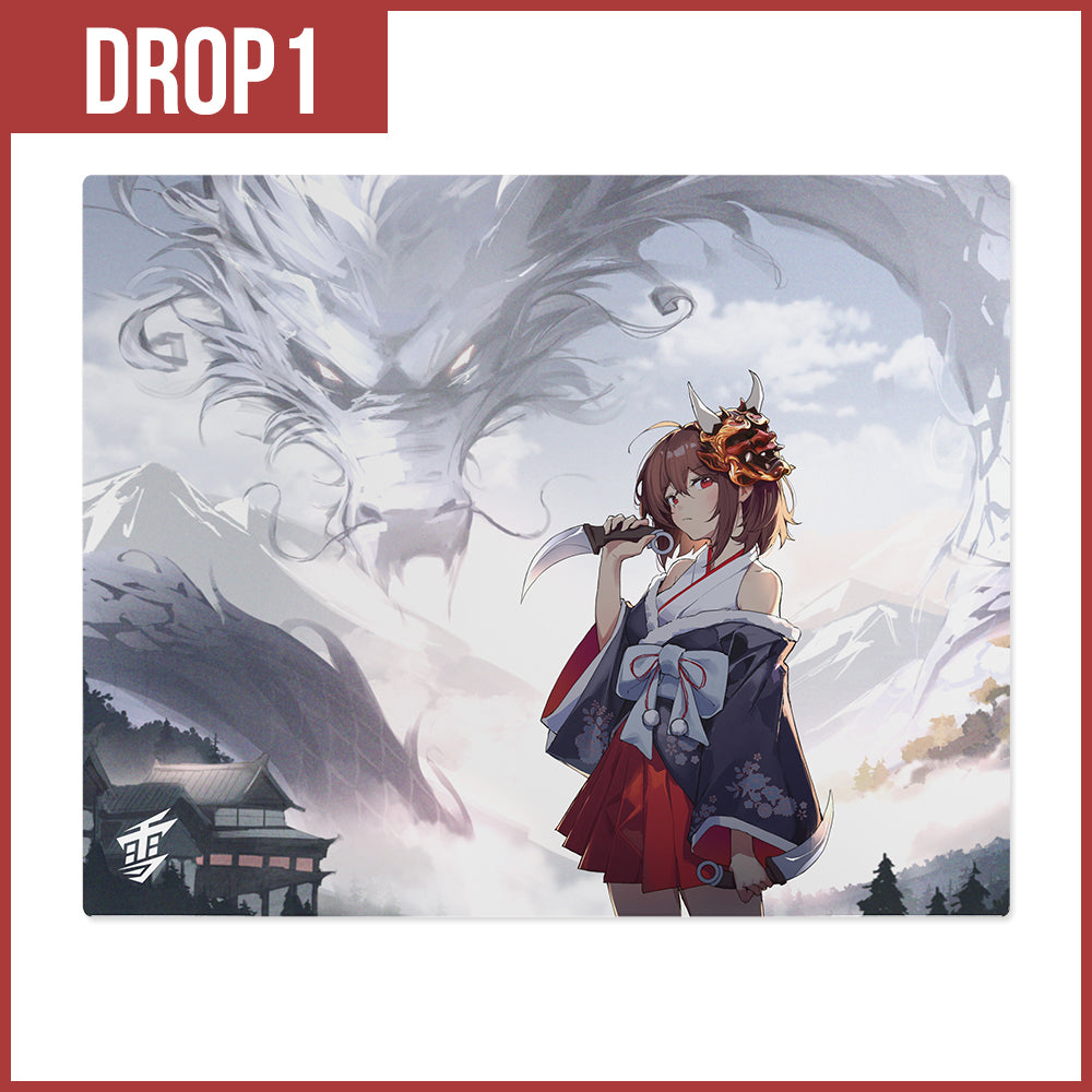 【2025年1月上旬~下旬頃発送予定】Yuki Aim Glass Mousepad Oni 2.0 Collection Large【他商品との同梱不可】