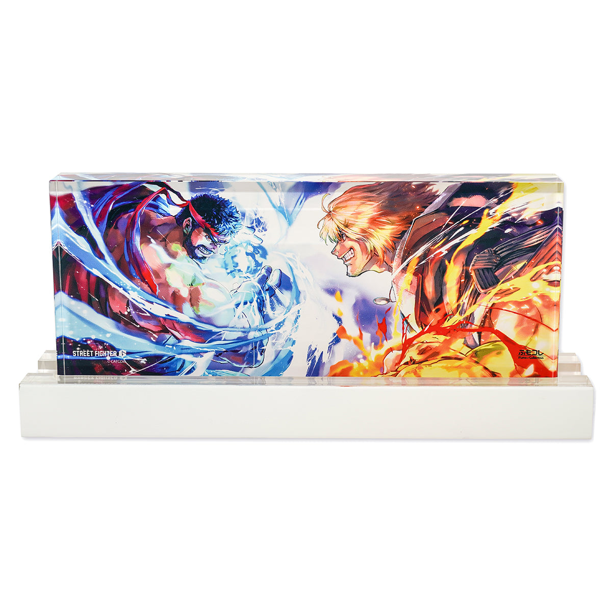 ふもコレ × STREET FIGHTER 6 LEDスタンド付きアクリルブロック リュウVSケン