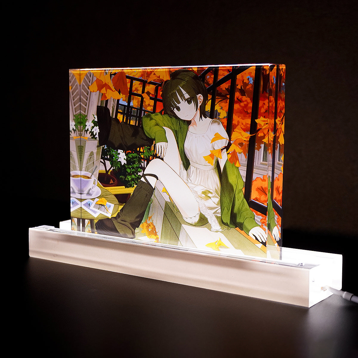 ふもコレSeasons × あすぱら  LEDスタンド付きアクリルブロック 25秋