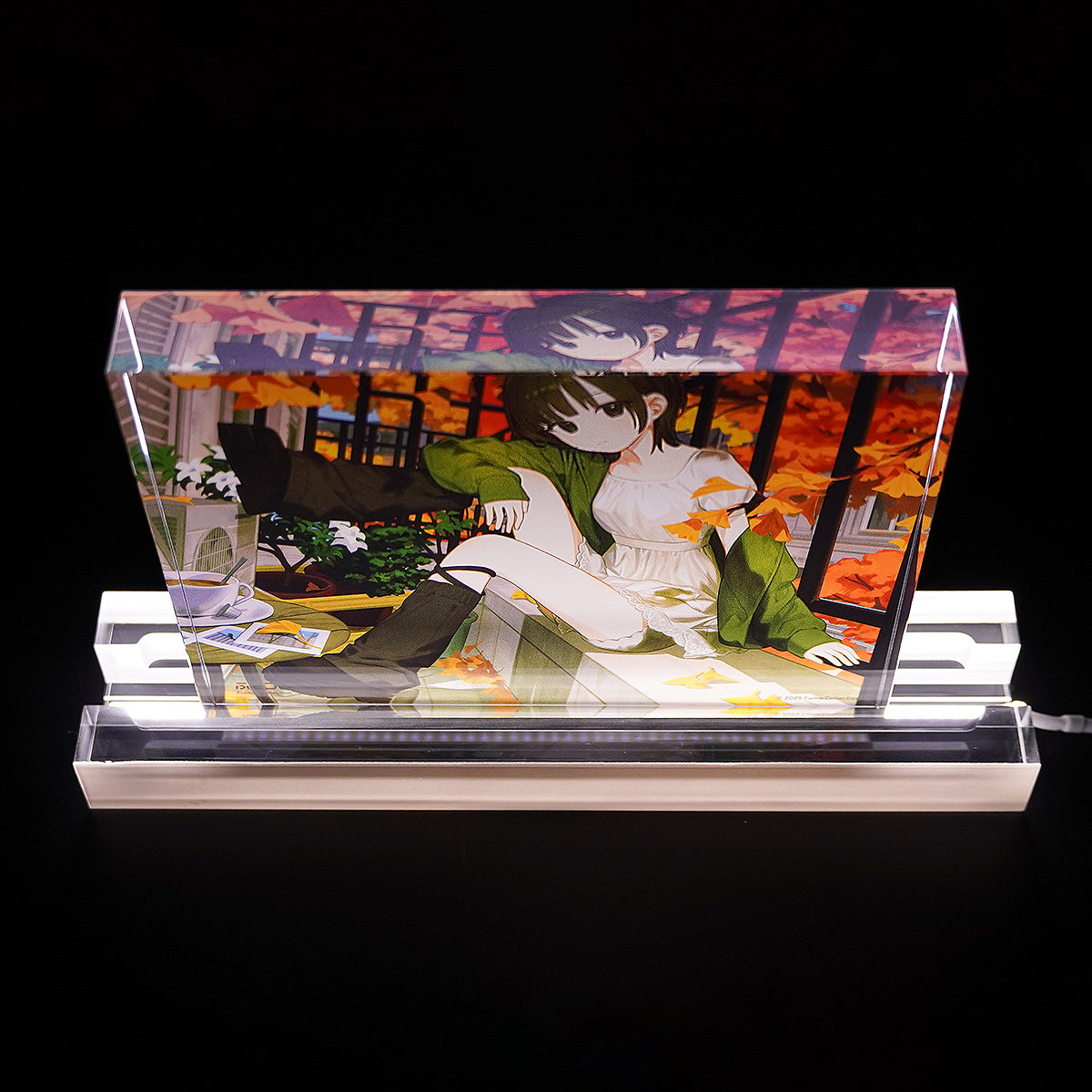 ふもコレSeasons × あすぱら  LEDスタンド付きアクリルブロック 25秋