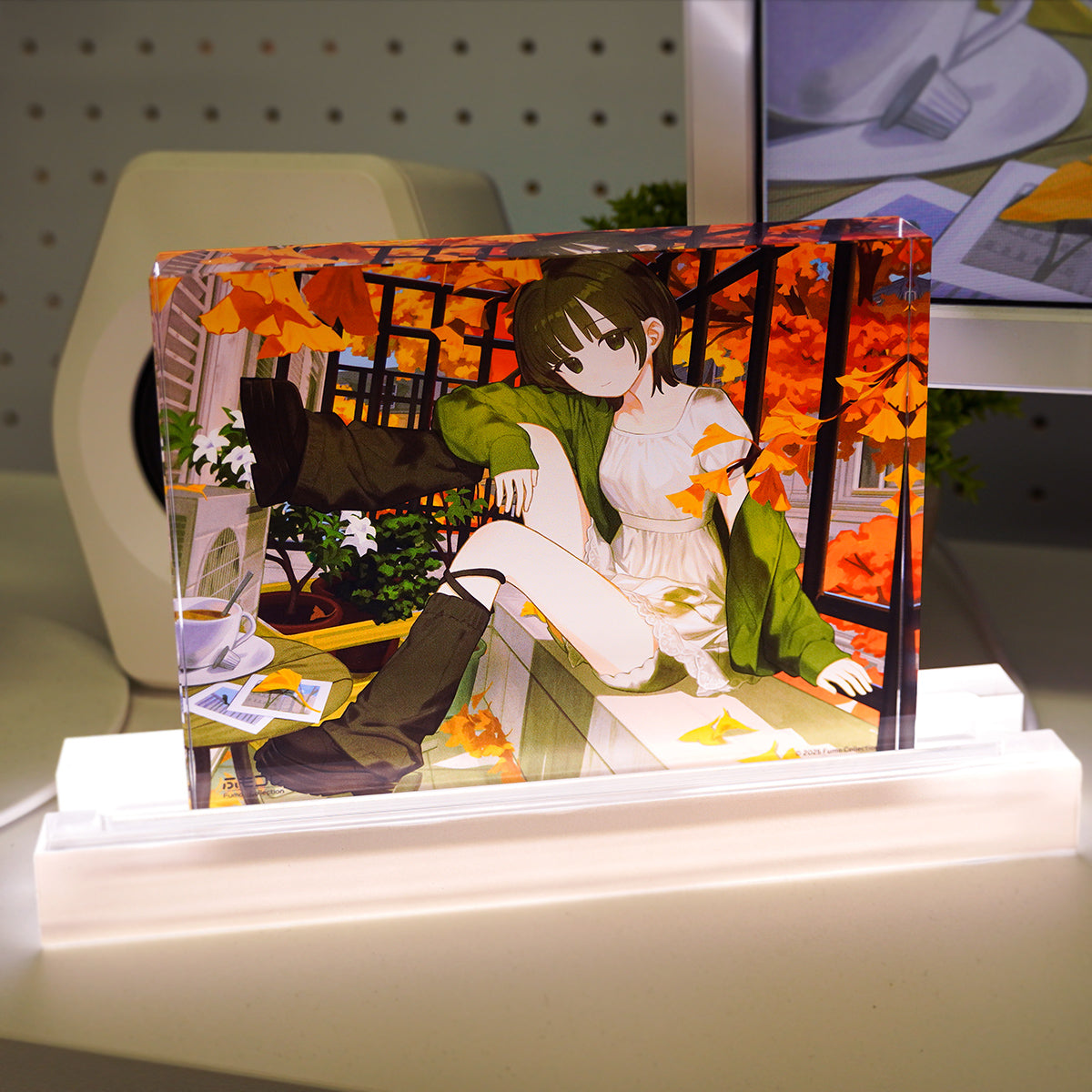 ふもコレSeasons × あすぱら  LEDスタンド付きアクリルブロック 25秋