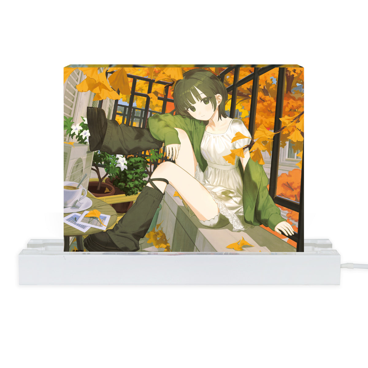 ふもコレSeasons × あすぱら  LEDスタンド付きアクリルブロック 25秋