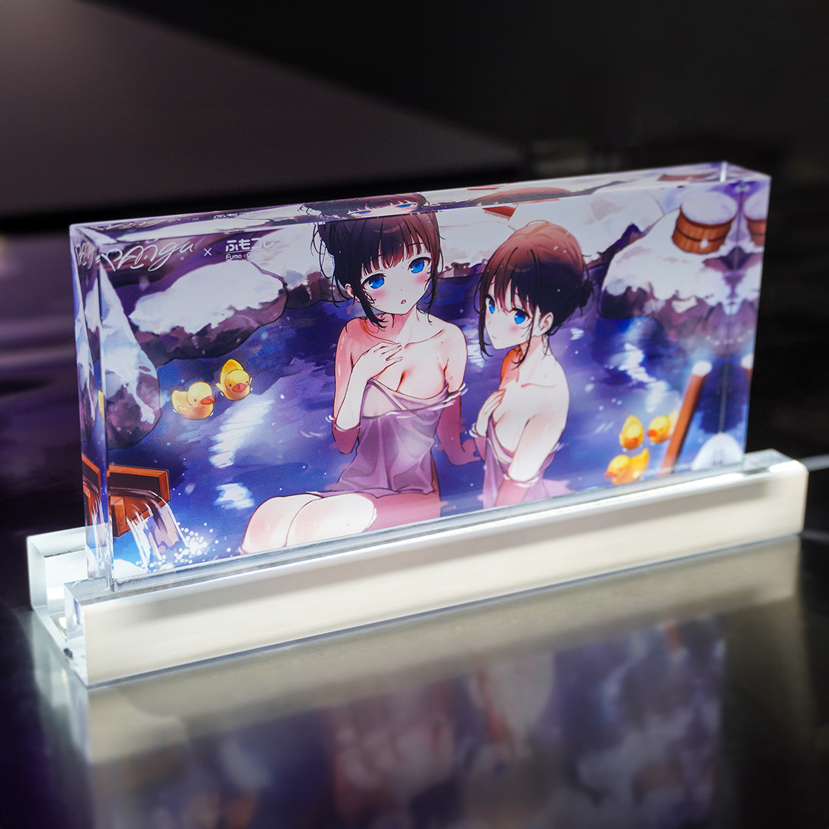 ふもコレSEASONS × らんぐ  LEDスタンド付きアクリルブロック 冬