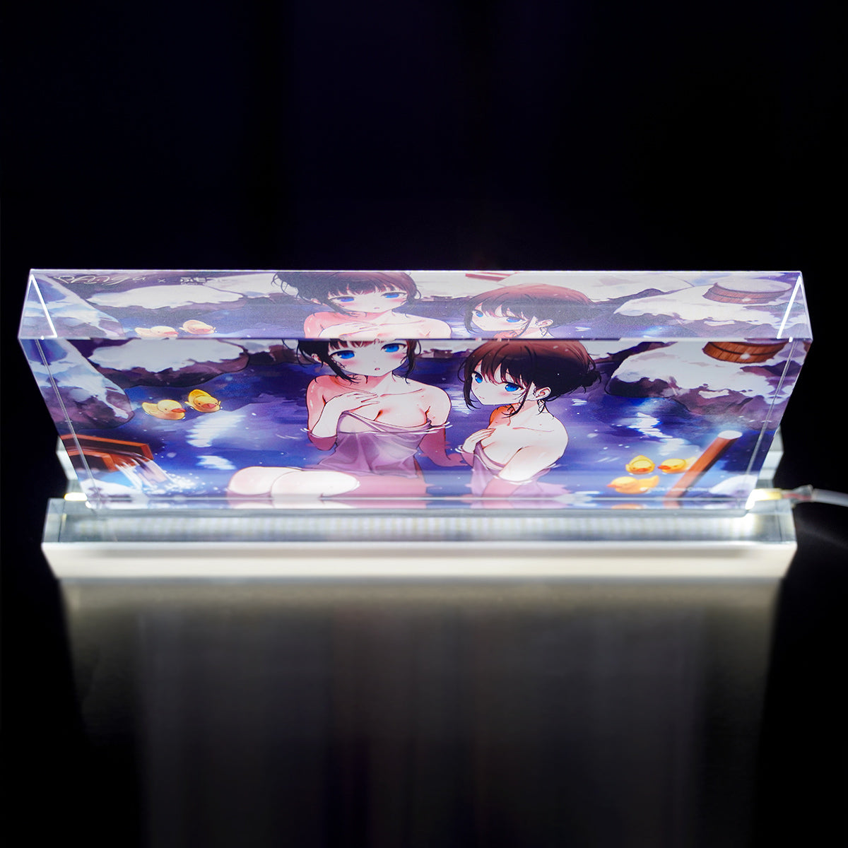 ふもコレSEASONS × らんぐ  LEDスタンド付きアクリルブロック 冬