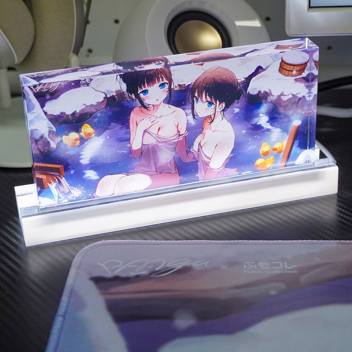 ふもコレSEASONS × らんぐ  LEDスタンド付きアクリルブロック 冬