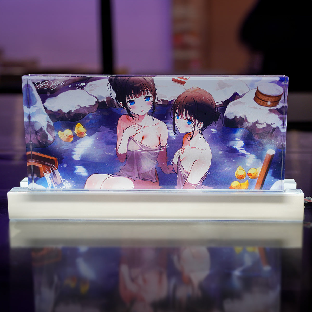 ふもコレSEASONS × らんぐ  LEDスタンド付きアクリルブロック 冬