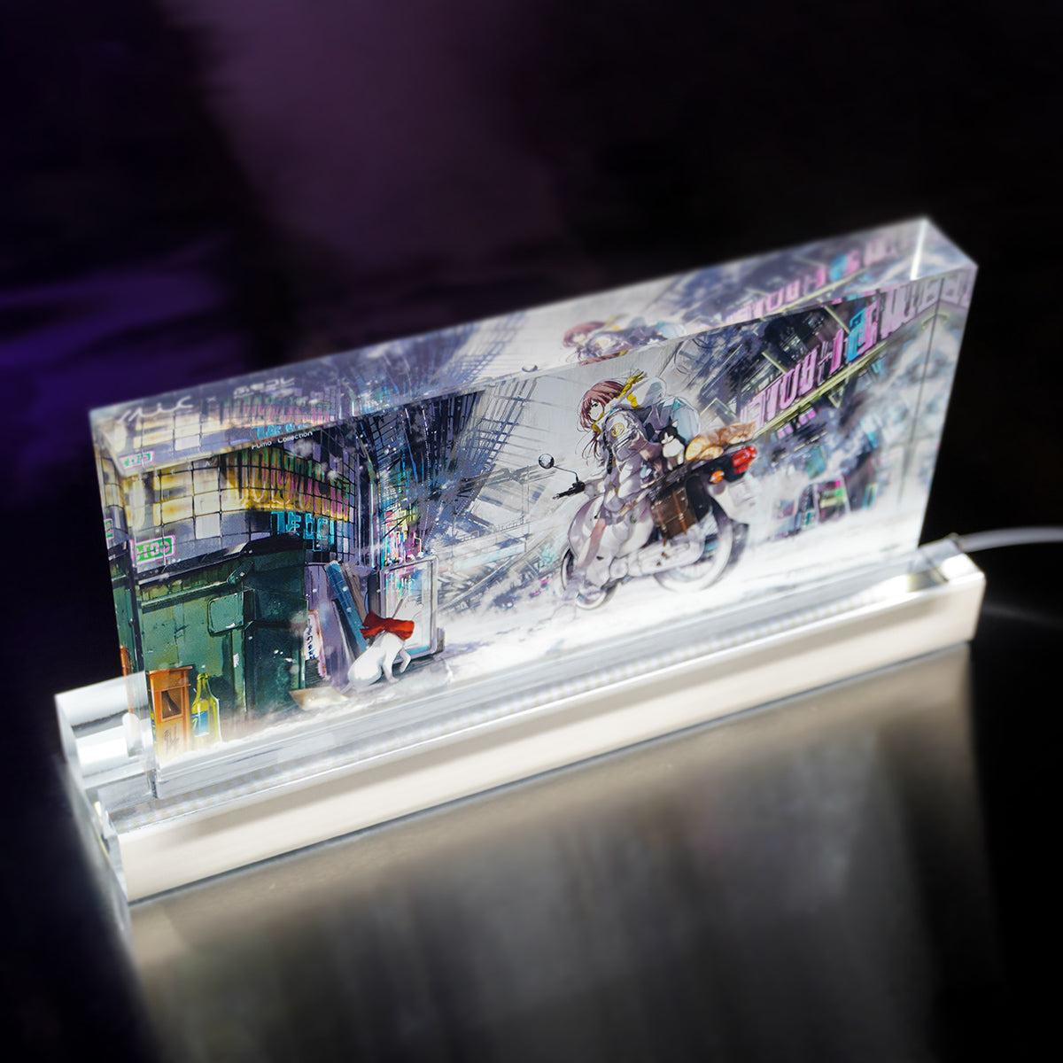 ふもコレSEASONS × 前田ミック  LEDスタンド付きアクリルブロック 冬