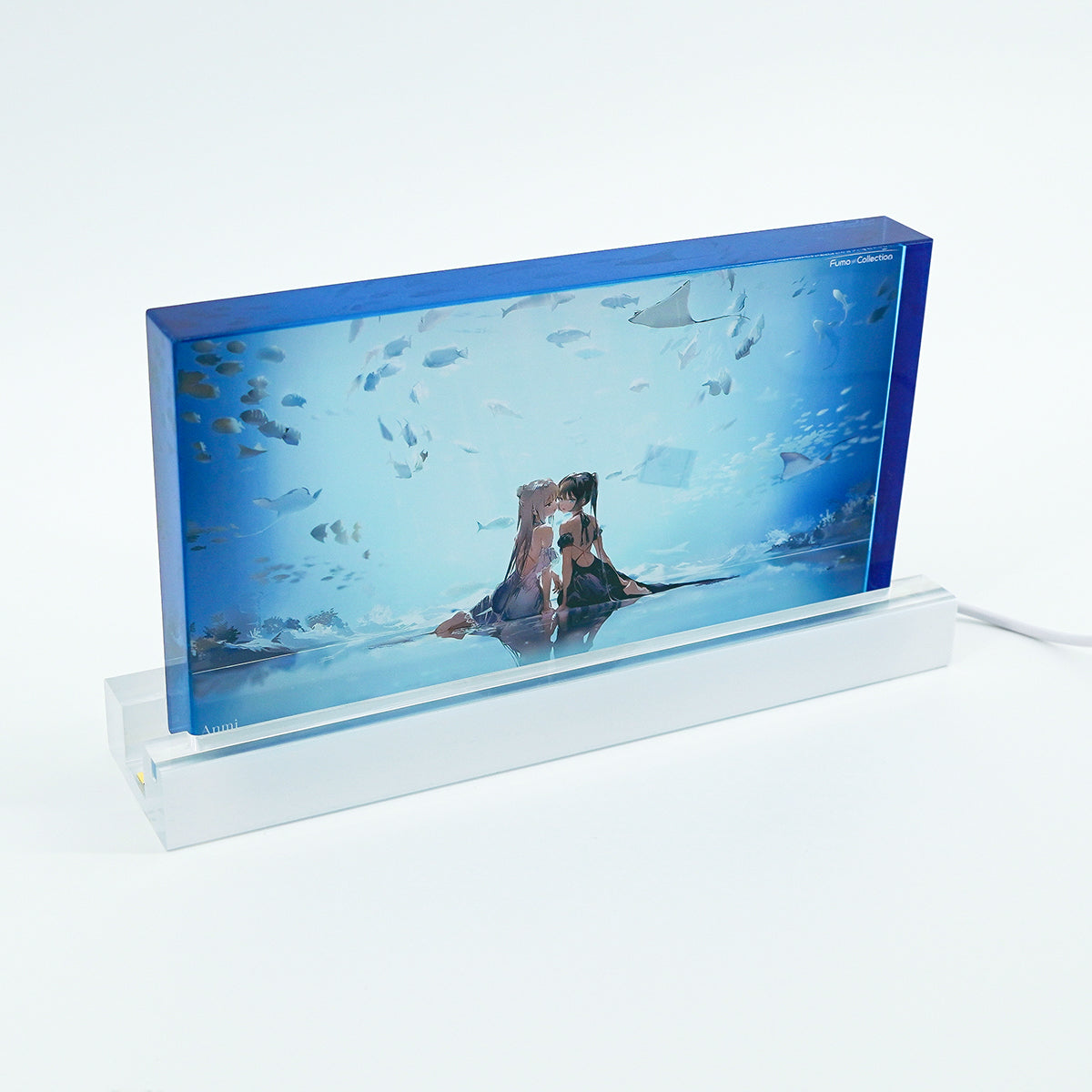 ふもコレ×Anmi LEDスタンド付アクリルブロック − 水族館ラブ −