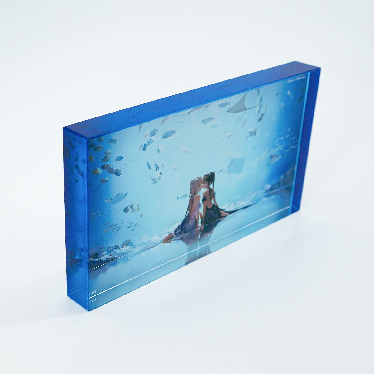 ふもコレ×Anmi LEDスタンド付アクリルブロック − 水族館ラブ −