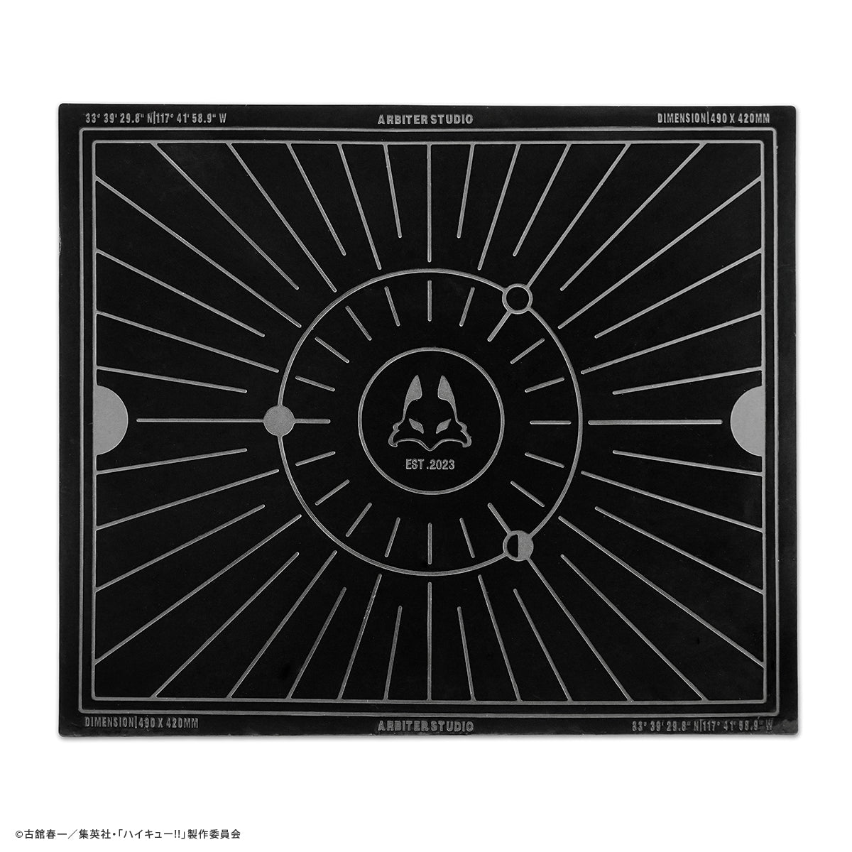 ハイキュー!! × ふもコレ ガラスマウスパッド 烏野高校モデル【他商品との同梱不可】