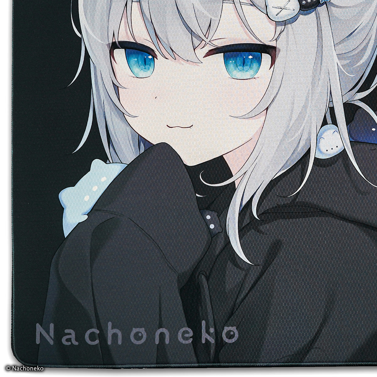 Nachoneko × ふもコレ ゲーミングマウスパッド Black (ベースモデル X-raypad Unique Heavy Bee S)