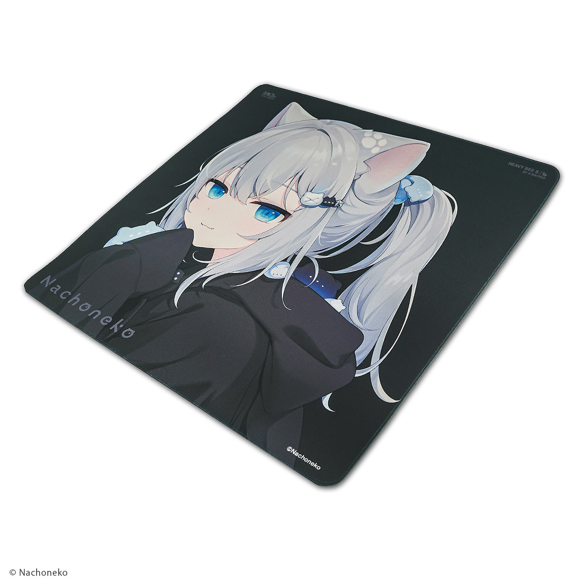Nachoneko × ふもコレ ゲーミングマウスパッド Black (ベースモデル X-raypad Unique Heavy Bee S)