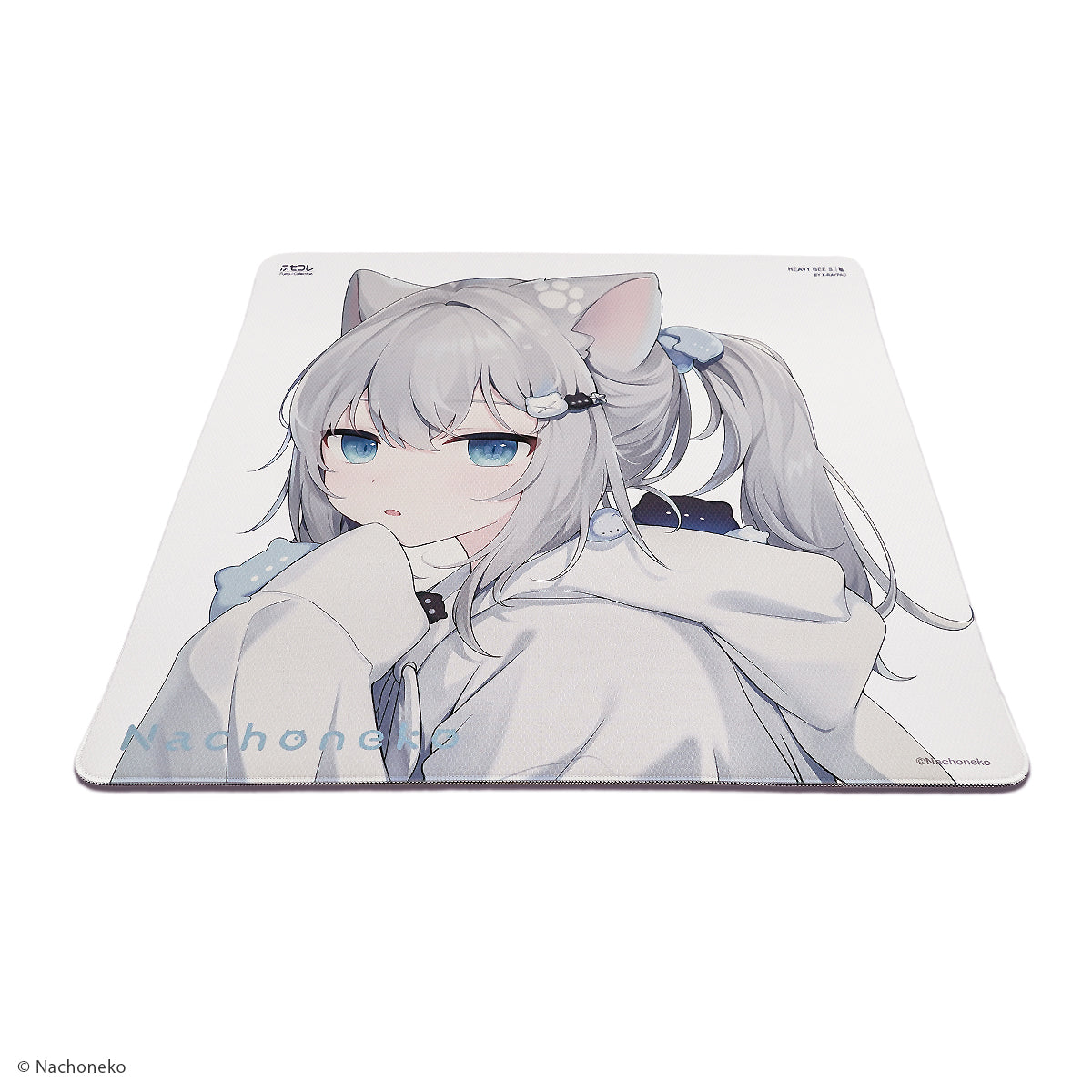 Nachoneko × ふもコレ ゲーミングマウスパッド White (ベースモデル X-raypad Unique Heavy Bee S)