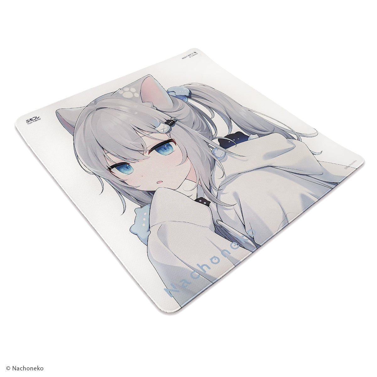 Nachoneko × ふもコレ ゲーミングマウスパッド White (ベースモデル X-raypad Unique Heavy Bee S)