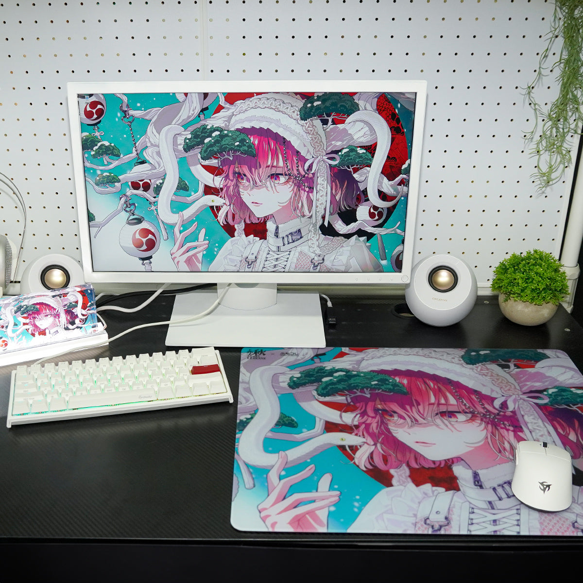 ふもコレSEASONS × 秋赤音 Dream Gamer 雷 ガラスマウスパッド 冬【他商品との同梱不可】