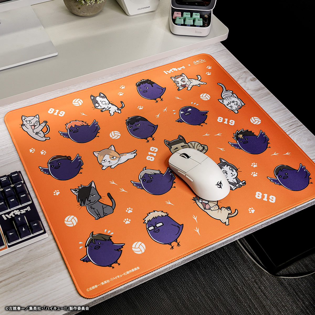 ハイキュー!! × ふもコレ ゲーミングマウスパッド XL 動物マスコットモデル