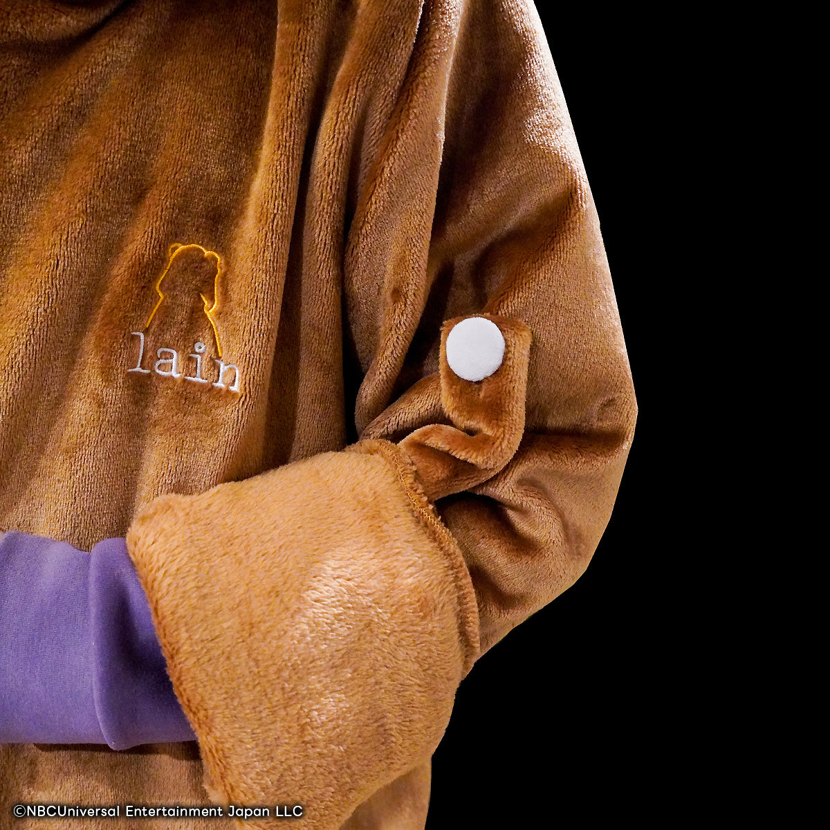 serial experiments lain × ふもコレ 玲音のクマパジャマモチーフ着る毛布